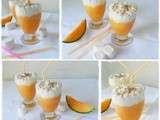 Smoothie glacé au melon et chantilly maison