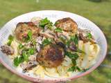 Boulettes de veau tomates séchées et persil plat