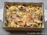 Gratin de ravioles aux champignons