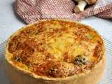 Quiche épaisse brocoli champignons