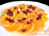 Salade oranges canneberges rhum