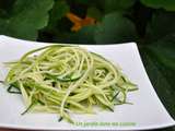 Spaghetti crus de courgettes