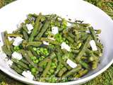 Trio de légumes verts feta menthe