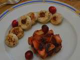 Boudin blanc et compotée de pommes et canneberges