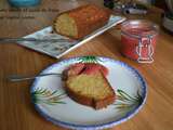 Cake vanille et coulis de fraise