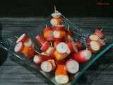 Mini brochettes croquantes de surimi