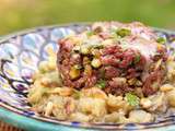 Tartare palestinien au tahiné et caviar d'aubergines