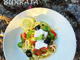 Spaghettis de courgettes aux tomates cerises et Burrata