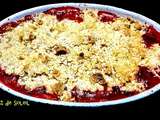 Crumble à la rhubarbe et aux fraises