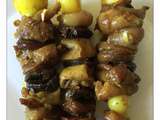 Sosaties: brochettes de poulet sud -Africaines