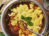 Crumble tomates-feta-miel