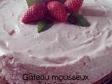 Gâteau mousseux à la fraise