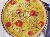 Tarte courgette-tomates cerises