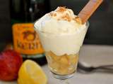 Compotée de pommes et syllabub au cidre