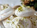 Meringues fleur d'oranger / pistache