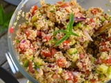 Salade au boulgour, tomates et concombre