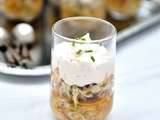 Verrine de crabe aux agrumes, chantilly au tarama