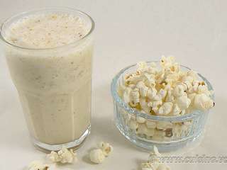 Milk shake vanille et pop-corn