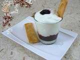 Mousse fromage blanc, coulis de fruits rouges maison et croustillant au miel