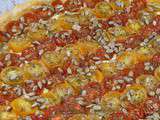 Tarte bicolore aux tomates cerises