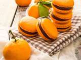 Macarons au chocolat et mandarines