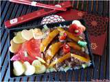 Bento Lamelles de Boeufs Oignons Poivrons