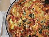 Quiche Lardons Courgettes sur Galettes de Sarrasin