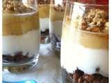 Verrine banane, mascarpone, caramel et coco pops