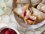 Calzone revisitée au mascarpone & sa purée de framboises