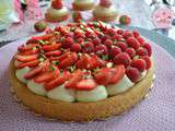 Tarte Aux Fraises & Framboises Sur Sablé Breton