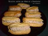 Éclairs salés au thon et à la ciboulette