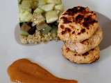 Boulettes de poulet et sa sauce aux légumes méditerranéens