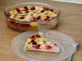 Clafoutis framboises-pêches