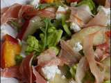 Salade au jambon et nectarines