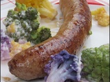 Saucisses et farandole de chou fleur au cookéo