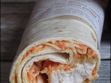 Wraps poulet pané,carottes et chou blanc