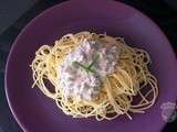 Spaghettis et sauce onctueuse au thon