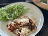 Crumble au confit d’aubergines