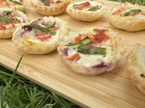 Mini tartelettes apero asperges et saumon