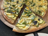 Tarte aux deux courgettes et parmesan