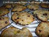 Cookies aux pépites de chocolat et bananes sans beurre et sans oeufs