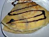 Crêpes au lait de soja vanillé