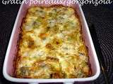 Gratin poireaux/gorgonzola