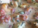 Blanquette exotique crevettes & poulet