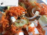 Salade endives, carottes,