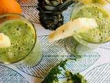 Smoothie ananas, orange, banane et chou kale