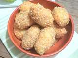 Croquettes de riz, carotte rapée au flocons d'avoine