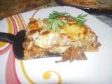 Gratin d'aubergine,oignon,