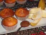 Muffins à la banane au coeur de nutella