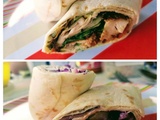 Wraps au poulet et wraps au surimi